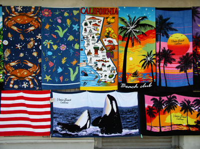 Towels for sale at Venice Beach